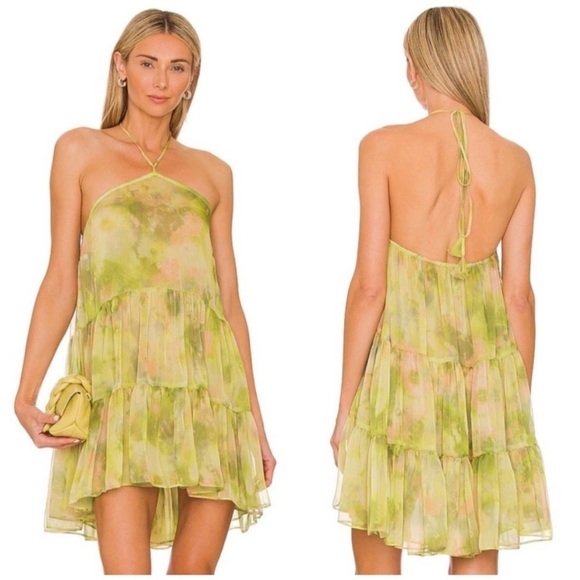 Misa Los Angeles Sastra Tiered Halter Mini Dress - Picture 3 of 7